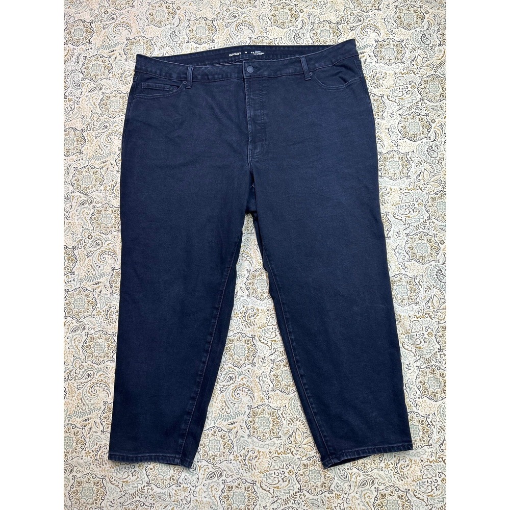 Old Navy OG Straight High Rise Built In Warm Womens Jeans Black Plus Sz. 24